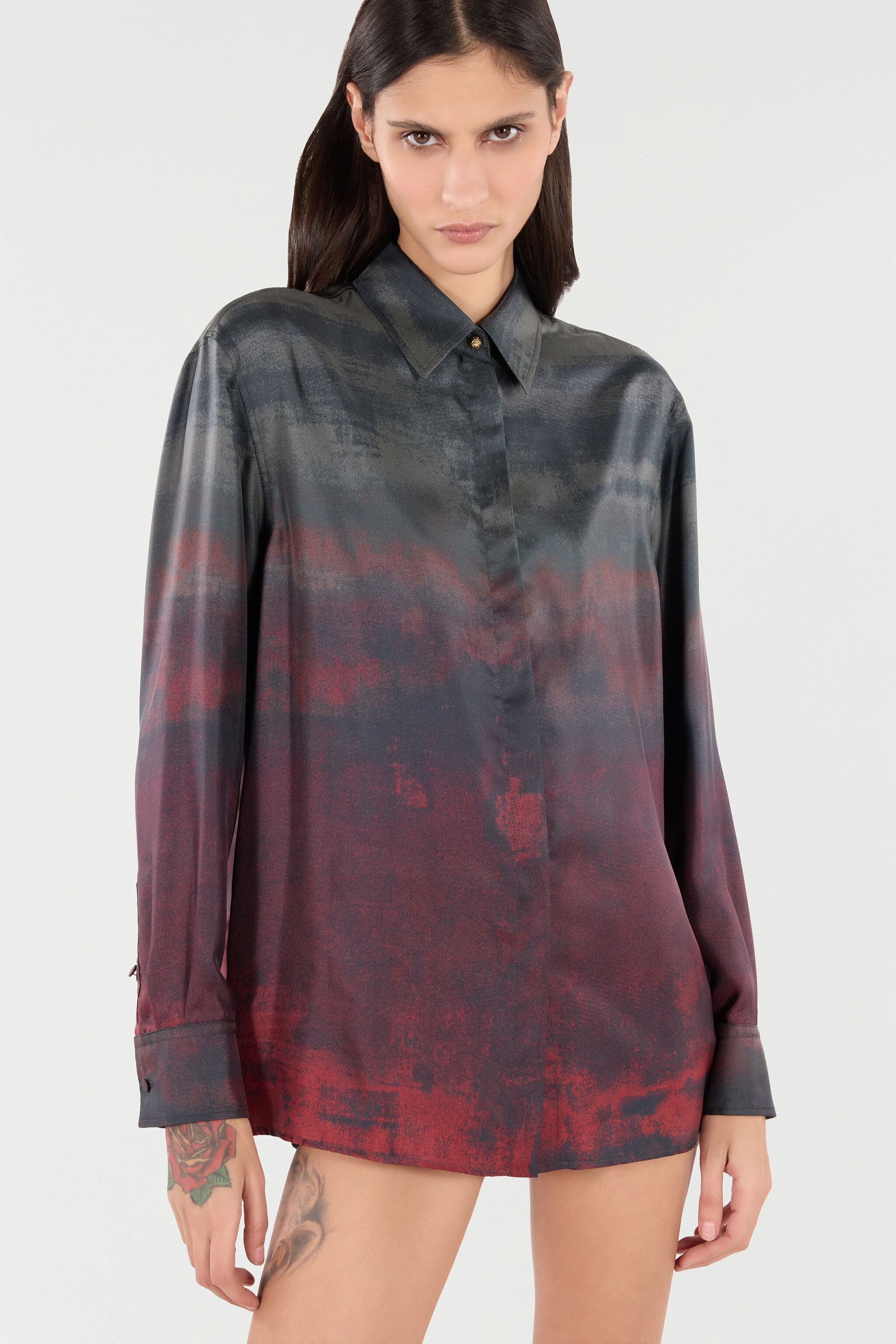 Silk Shirt with Garment-Dyed Effect - 6