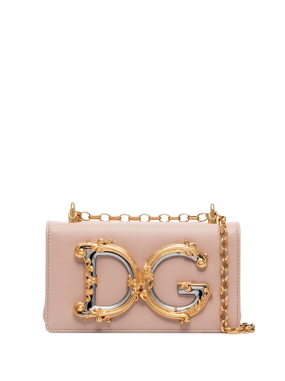 DG Girls logo-embellished leather shoulder bag - 1