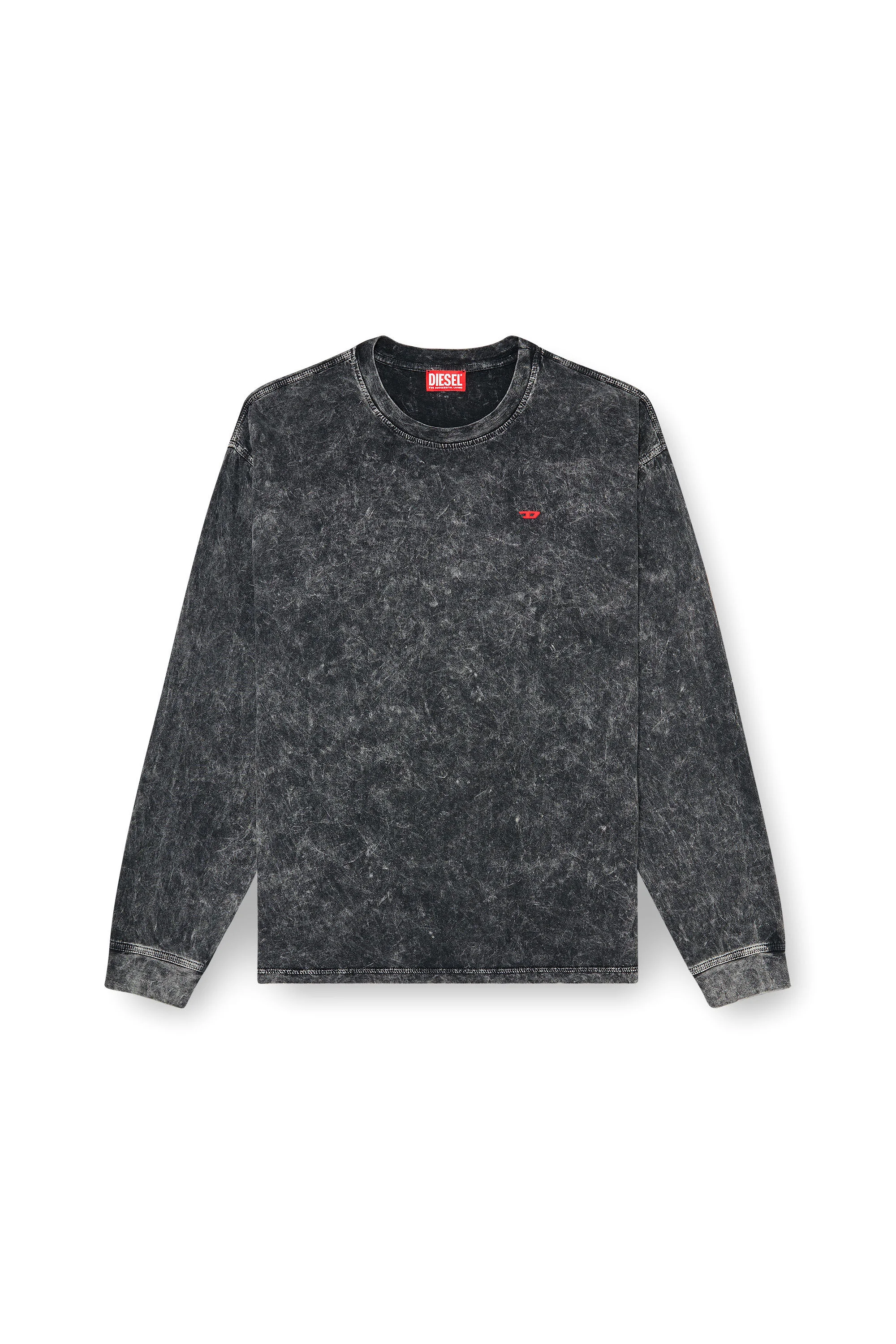 LONG SLEEVE TOP WITH TREATED EFFECT - 1