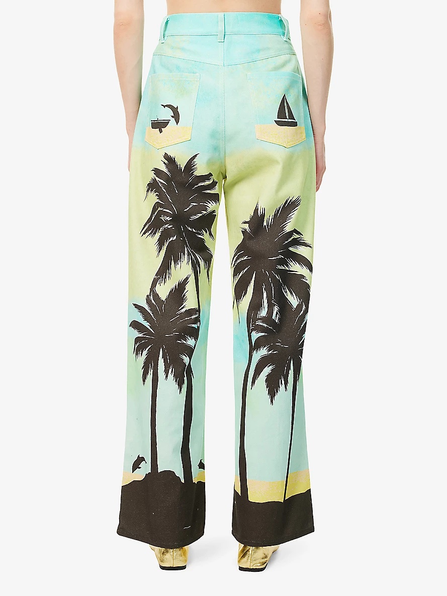Sail Away Wide-Leg High-Rise Jeans - 4