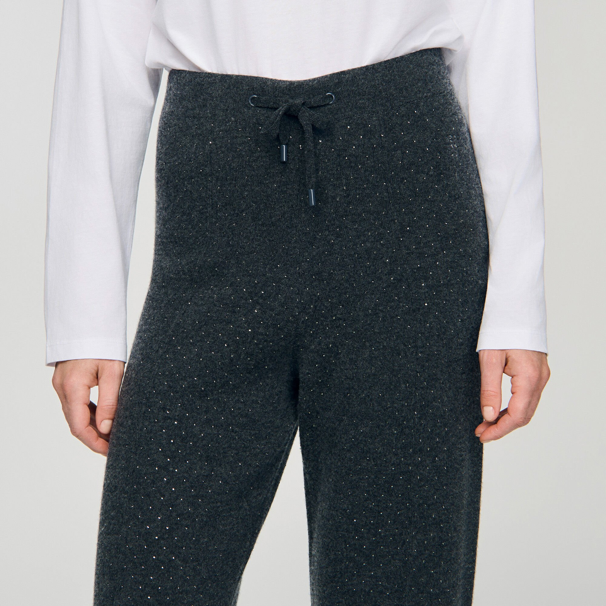 KNIT RHINESTONE-COVERED PANTS - 3