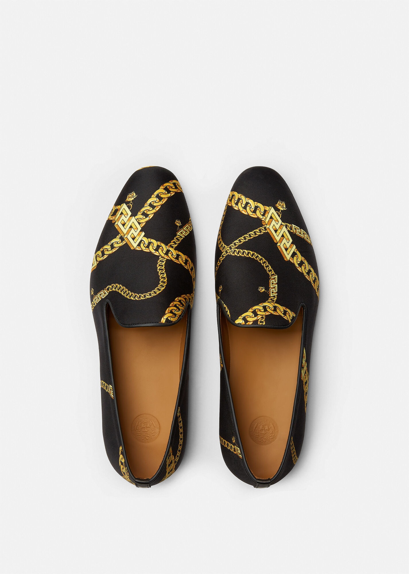 La Greca Chain Print Slippers - 5