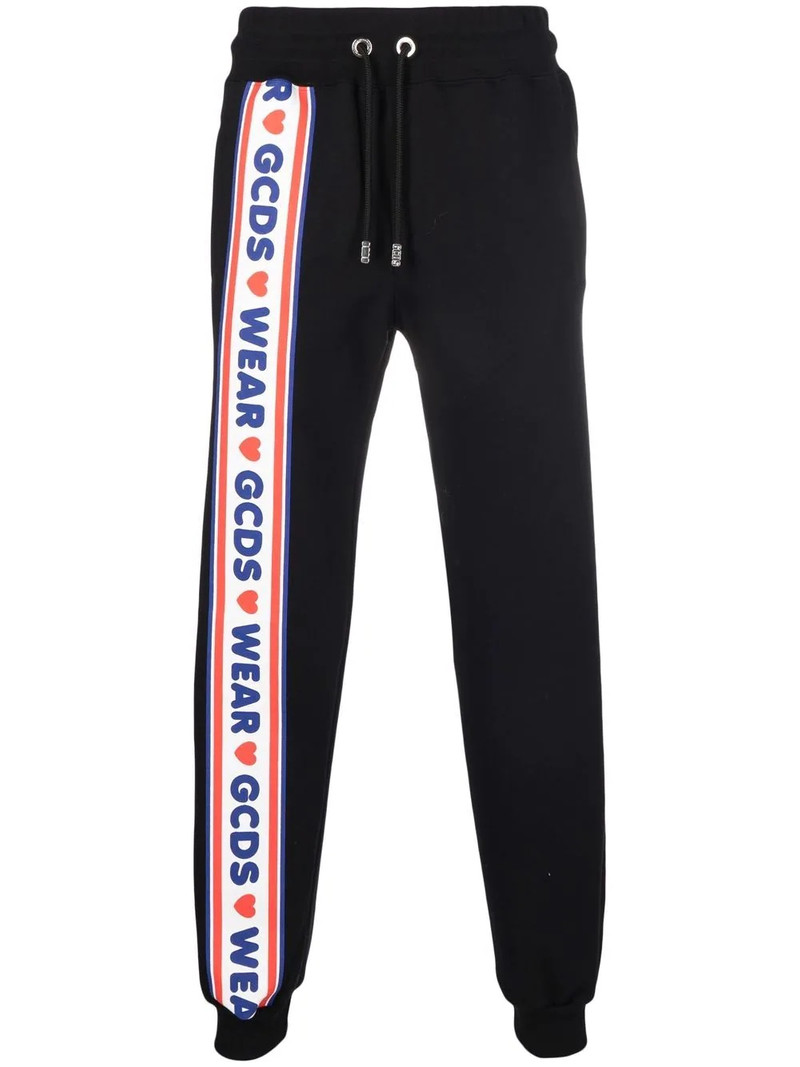side logo stripe track pants 1