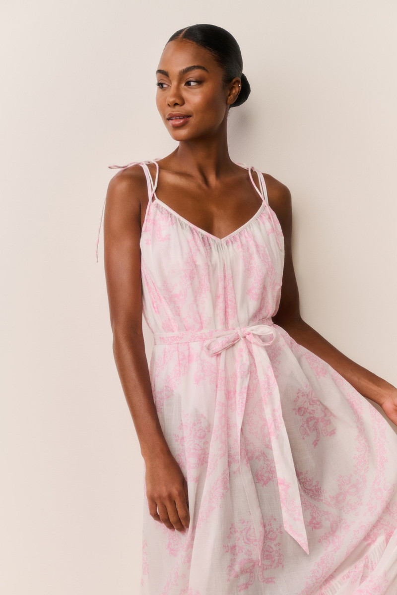 Hale Cotton Toile Print Cover-Up Dress 4