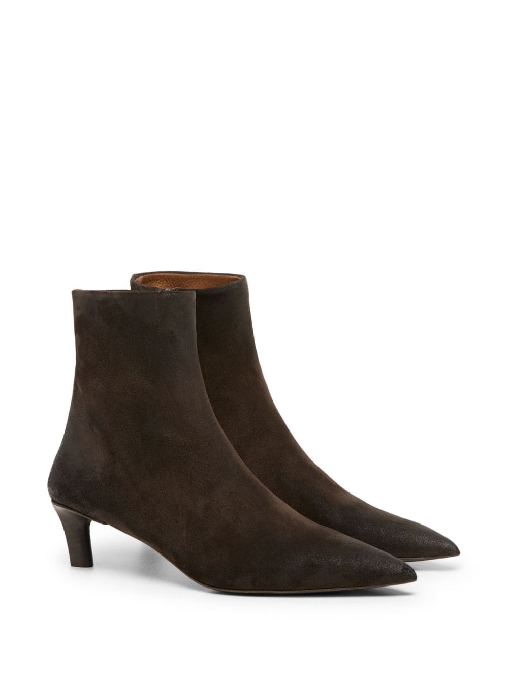 pointed-toe suede ankle boots - 2