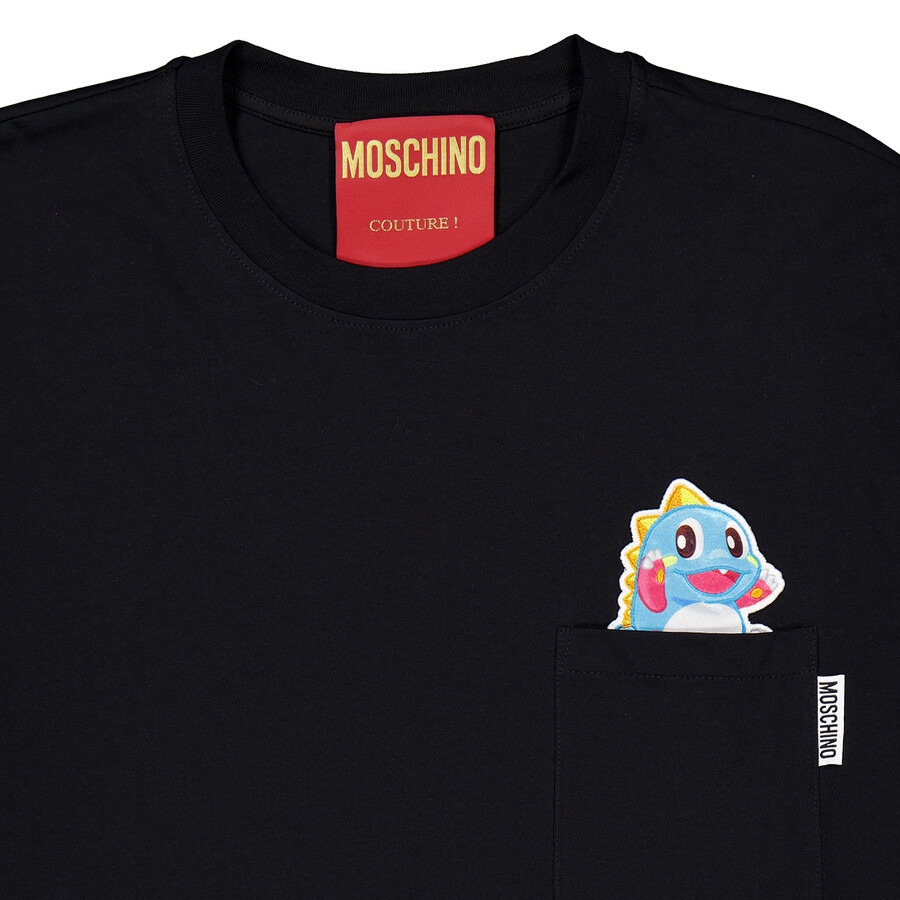 Moschino Bobble Dragon Embroidered Cotton T-Shirt - 2