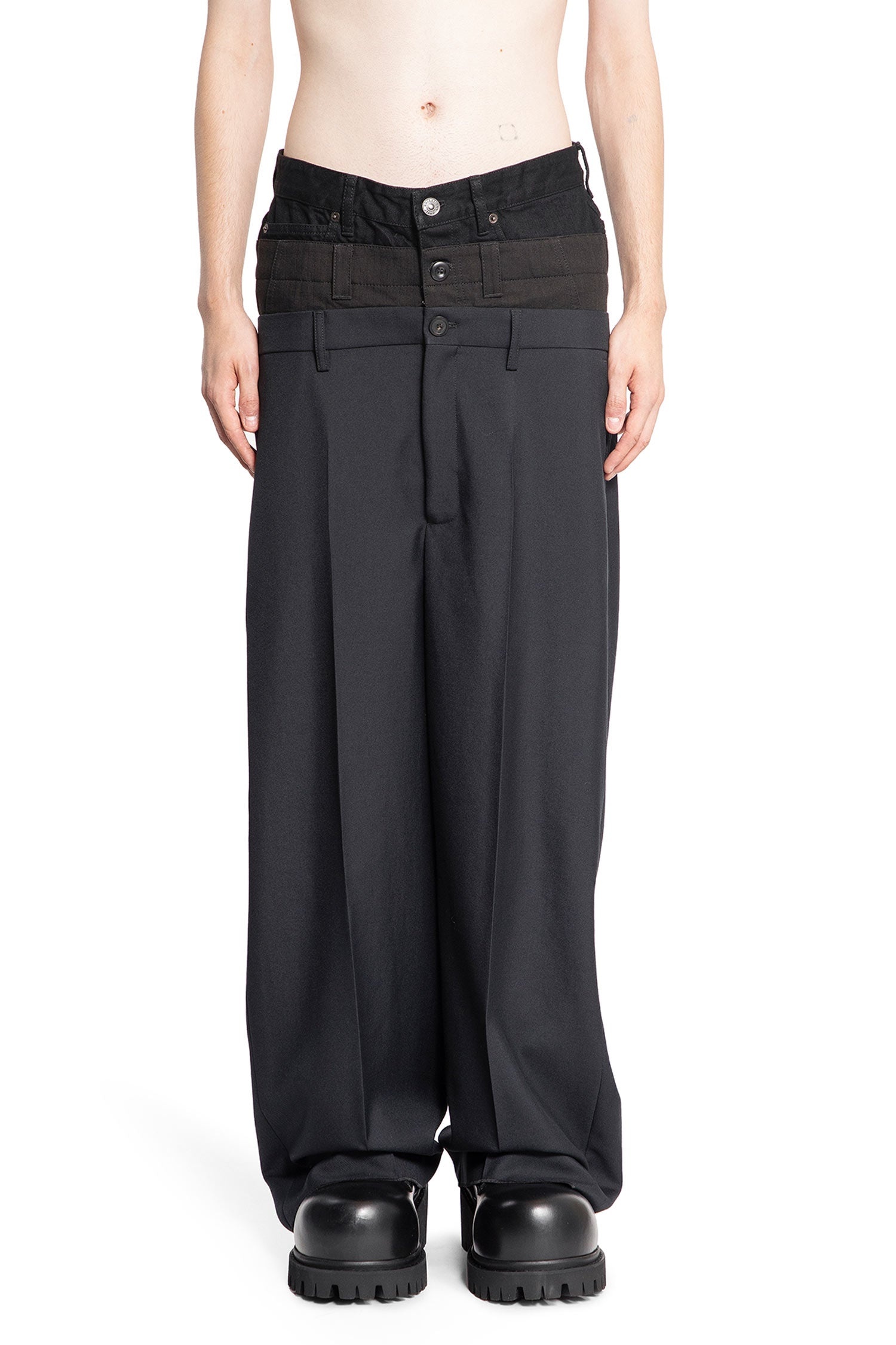 BALENCIAGA Layered-Tailored-Pants | antonioli | REVERSIBLE