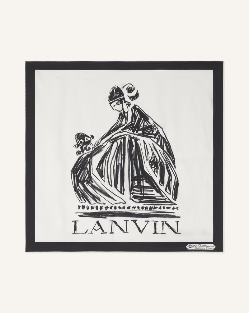 MOTHER & CHILD PRINTED SILK SCARF 1