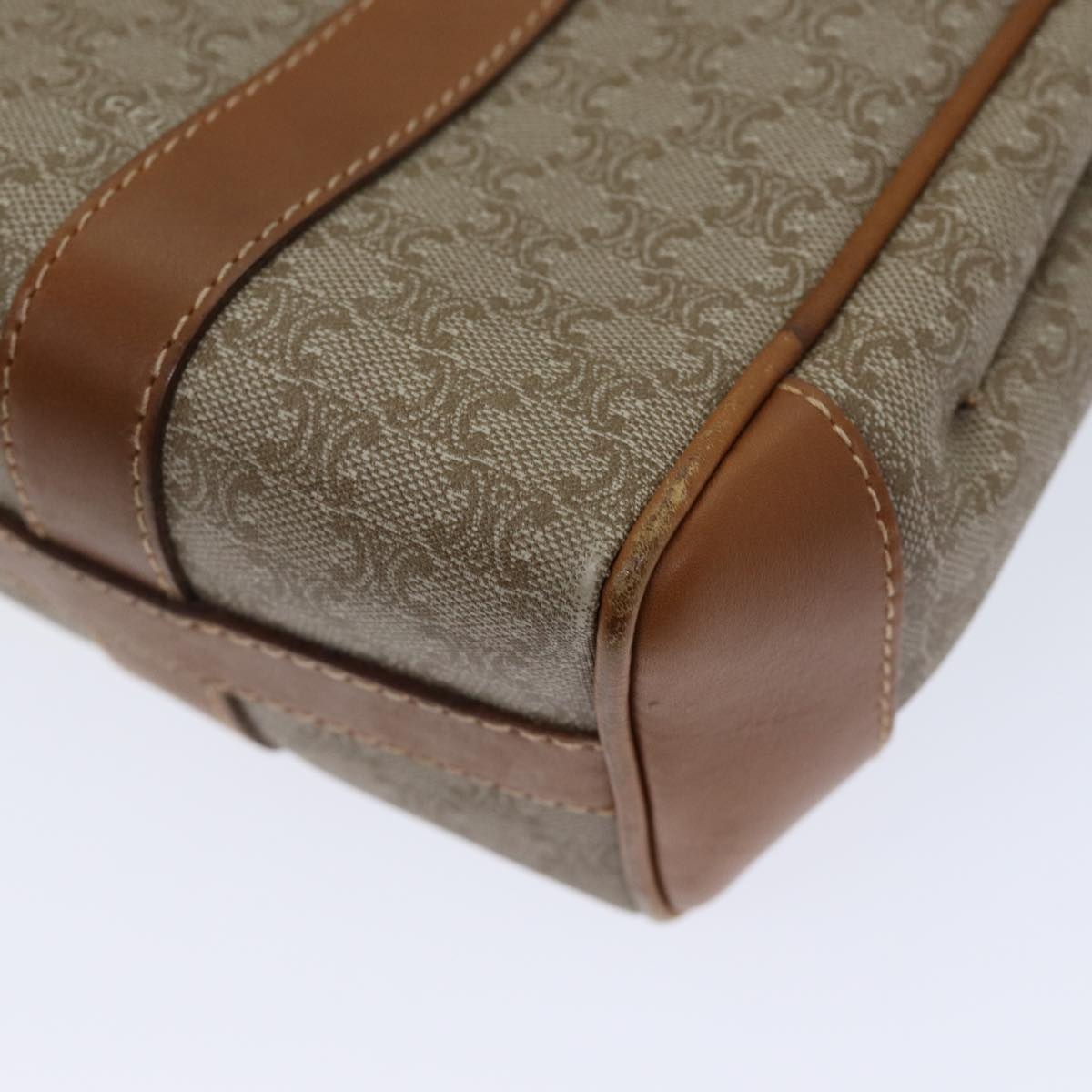 CELINE Macadam Canvas Hand Bag Beige - 12