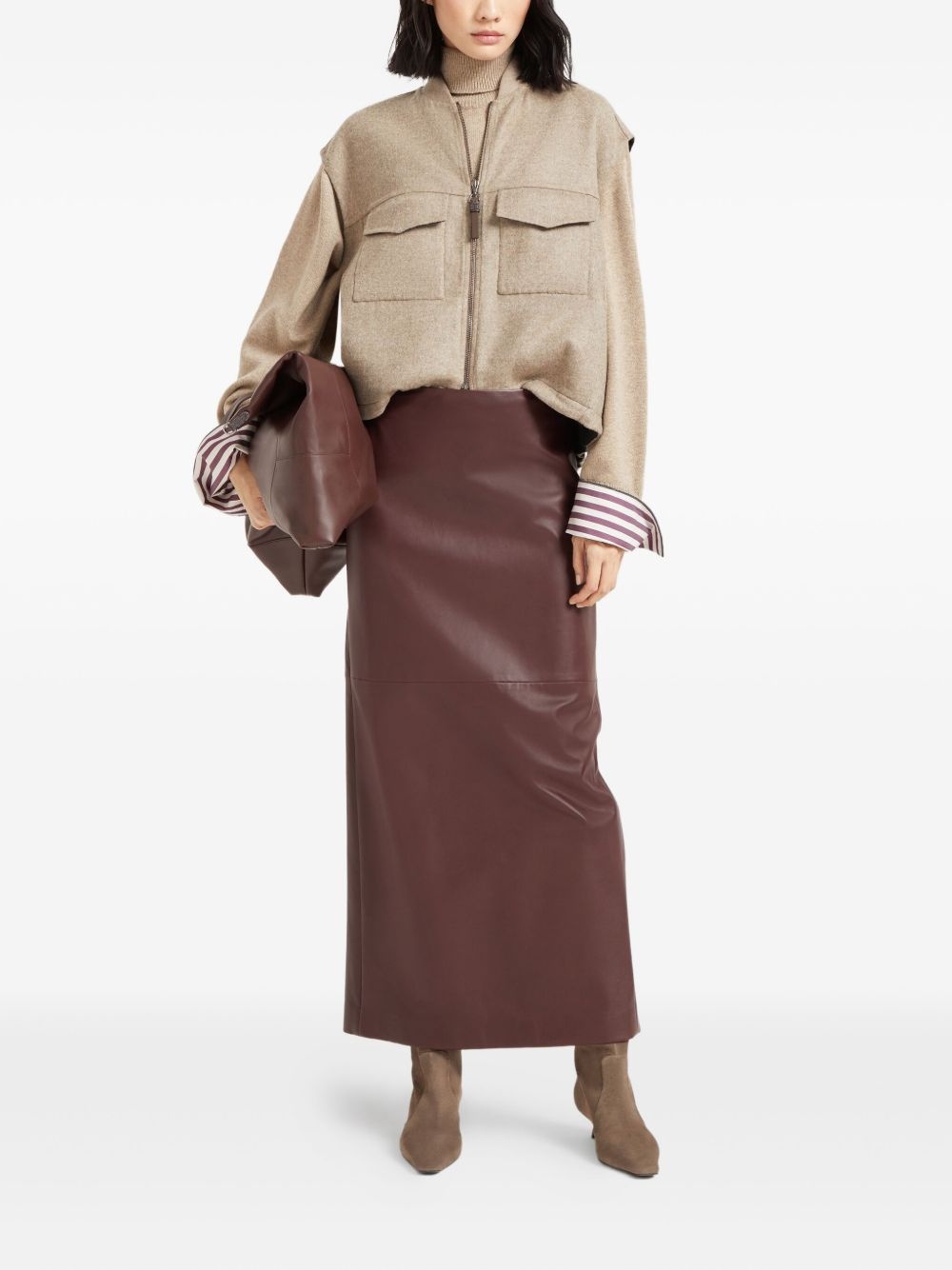 mélange-effect gilet - 2