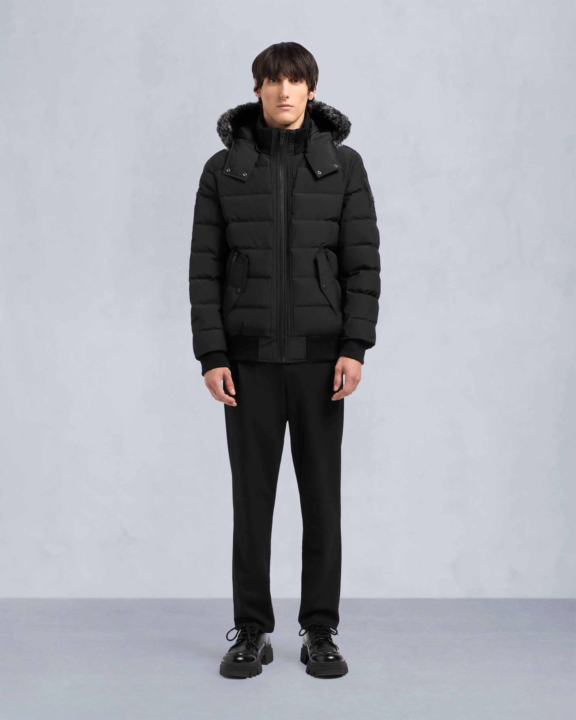 ONYX SCOTCHTOWN SHEARLING BOMBER JACKET - 2