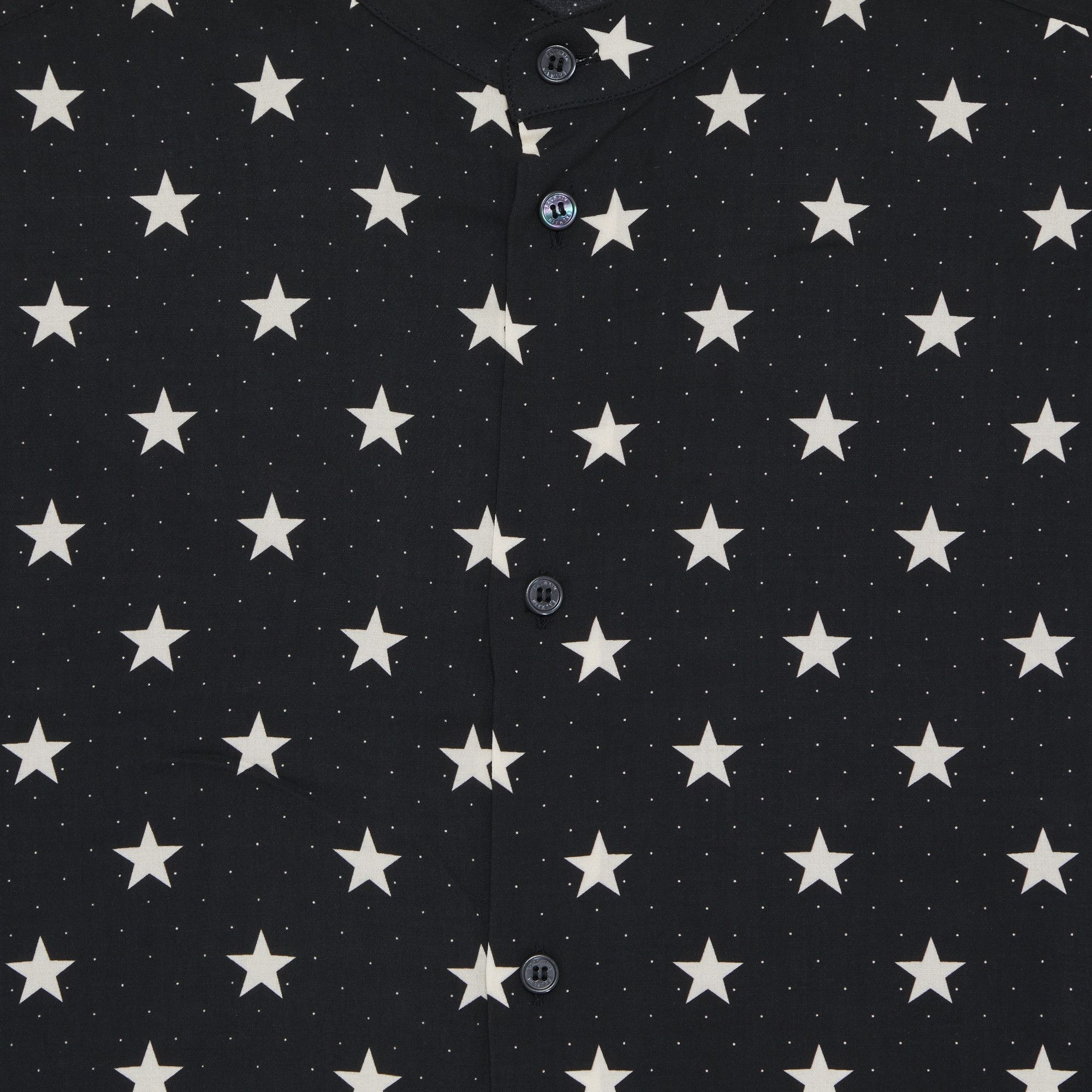 Balmain Short-Sleeve Stars Print Shirt 'Black/Ivory' - 3