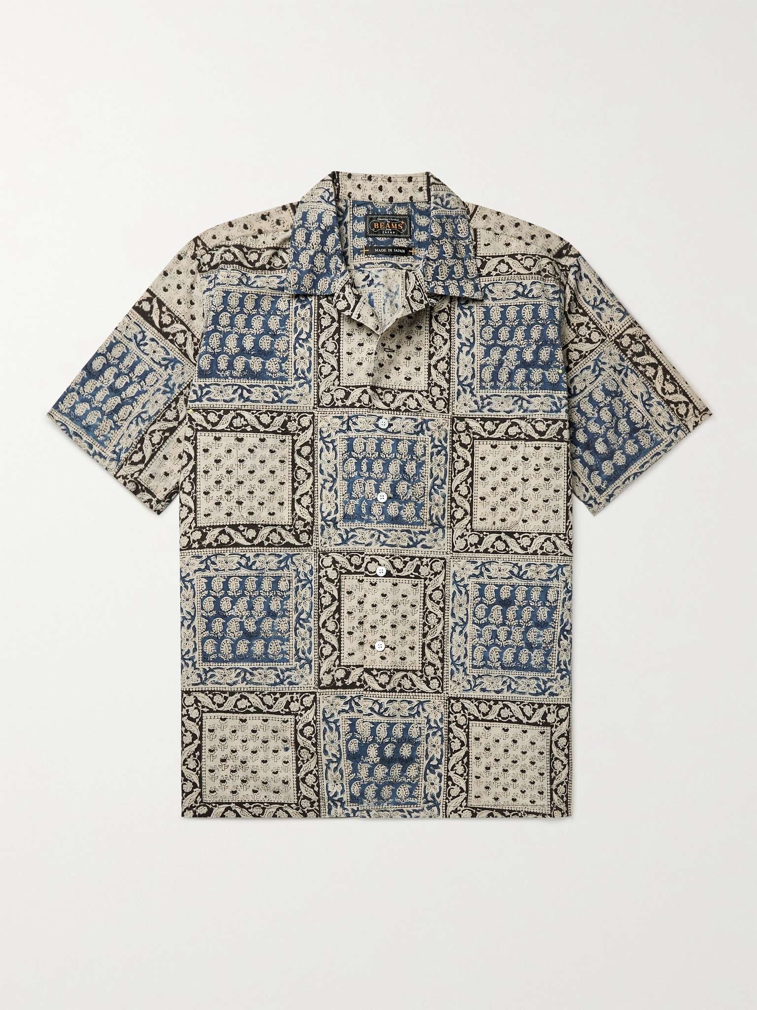 Camp-Collar Printed Cotton Shirt - 1