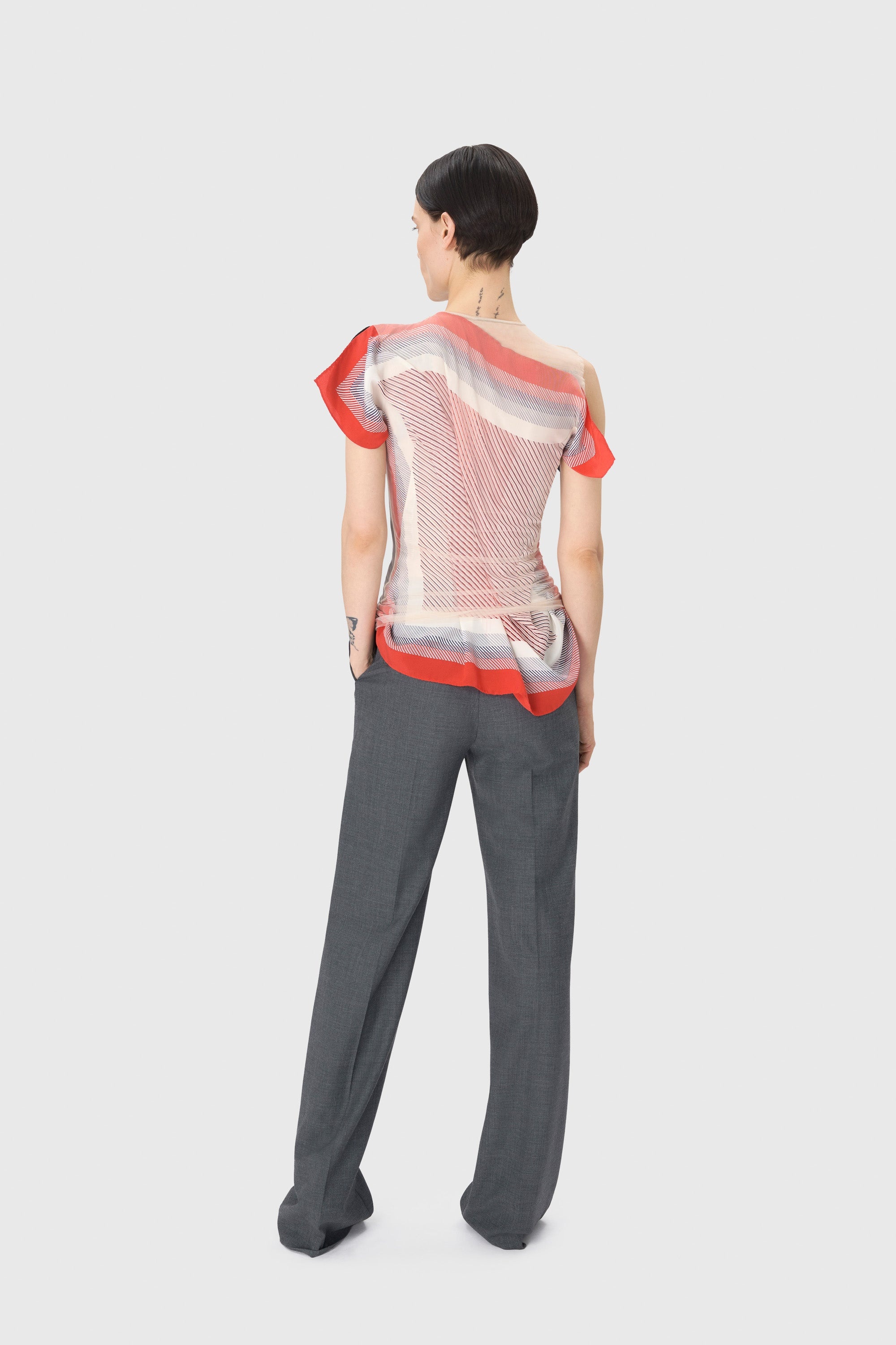 Regenerated Silk Scarves Layer Top - 4