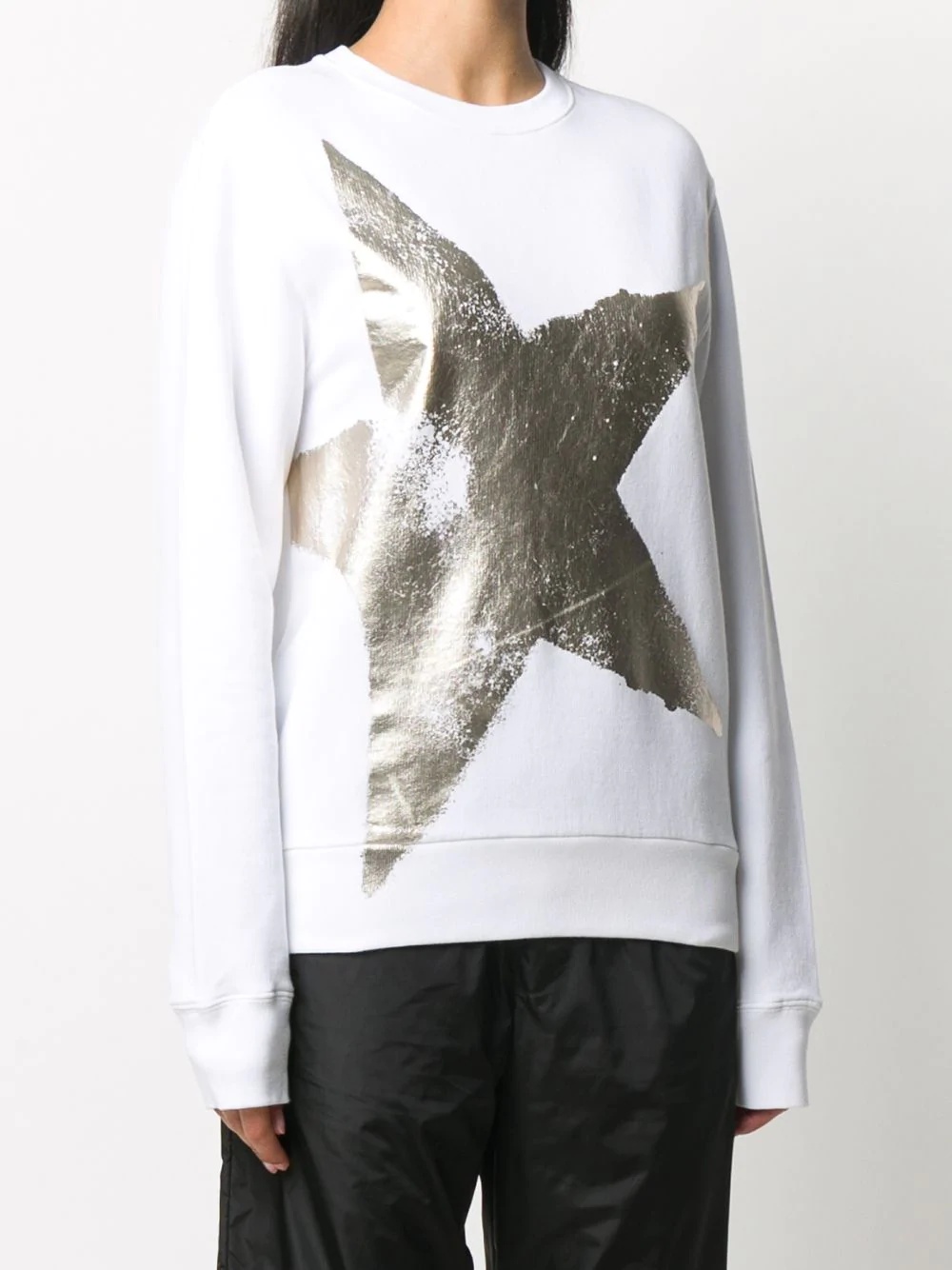 metallic star-print sweatshirt - 3