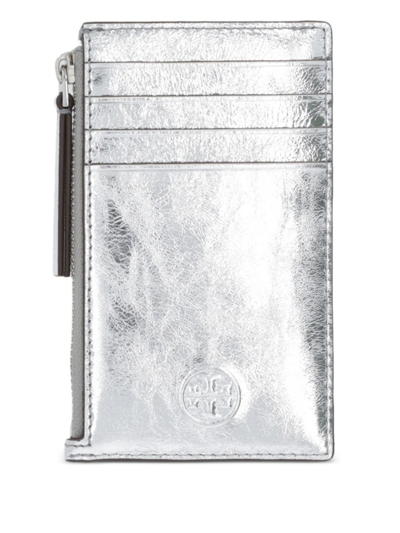 embossed-logo leather cardholder 1