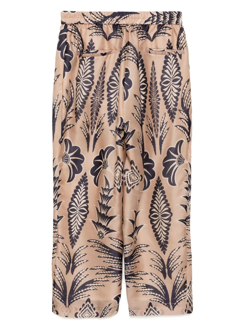BIYAN floral print straight trousers outlook