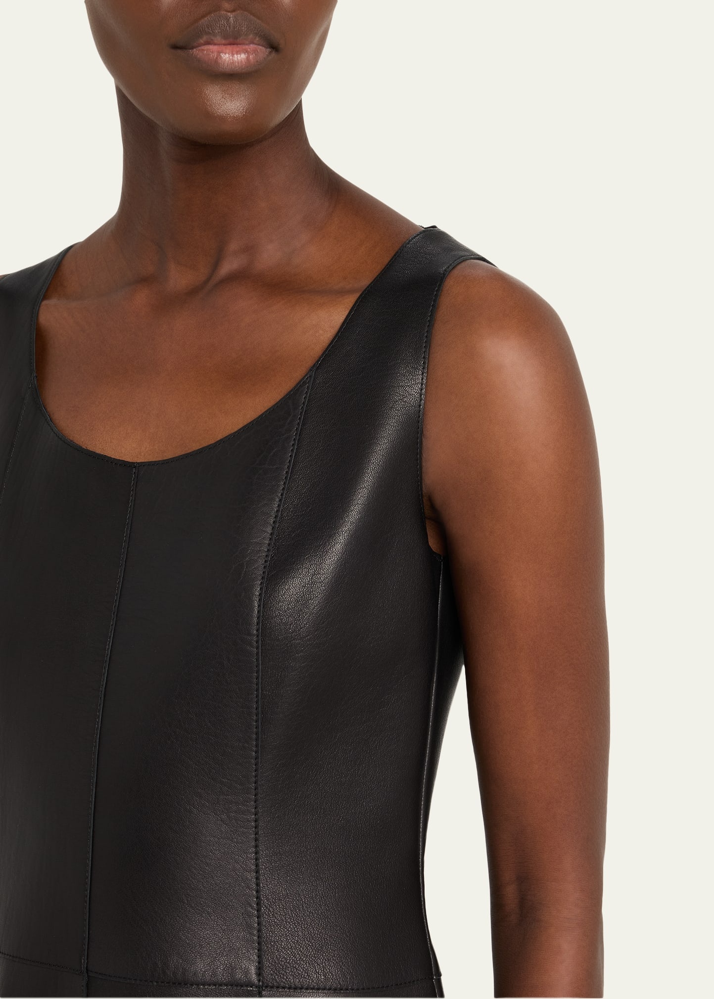 Nappa Leather Midi Dress - 5