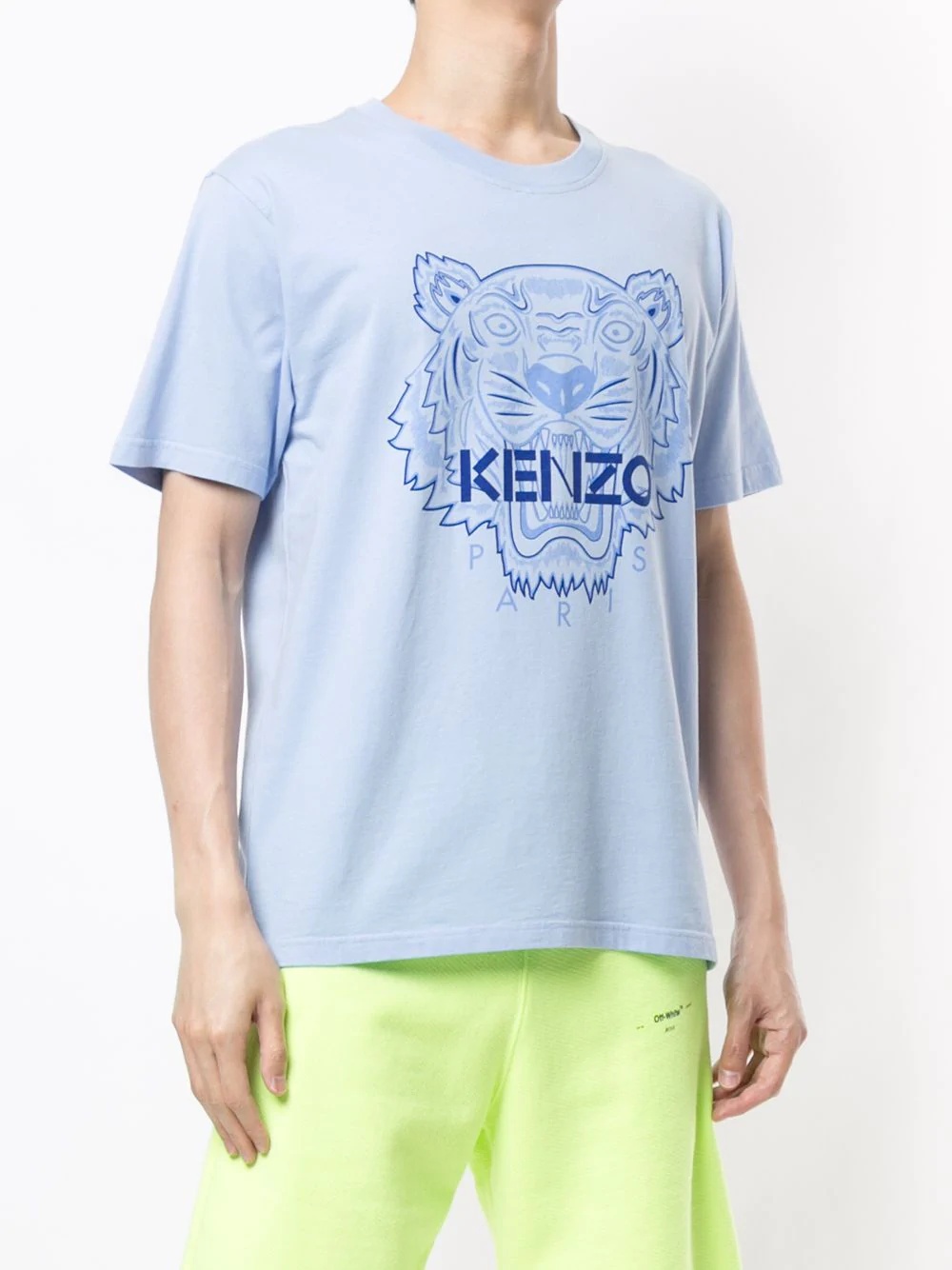 cotton tiger print logo T-shirt - 3