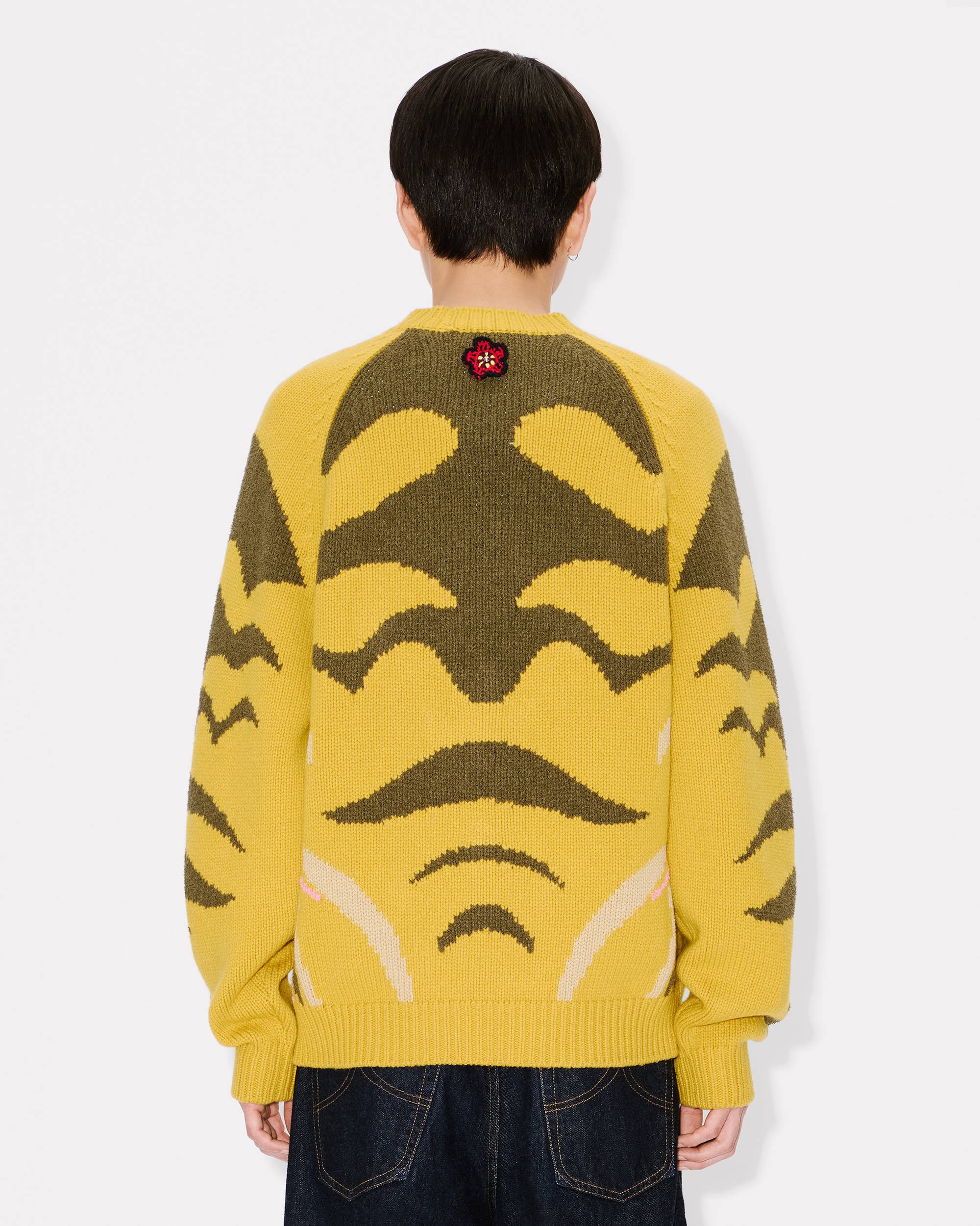 'KENZO Pachinko' embroidered jumper in wool cotton - 4