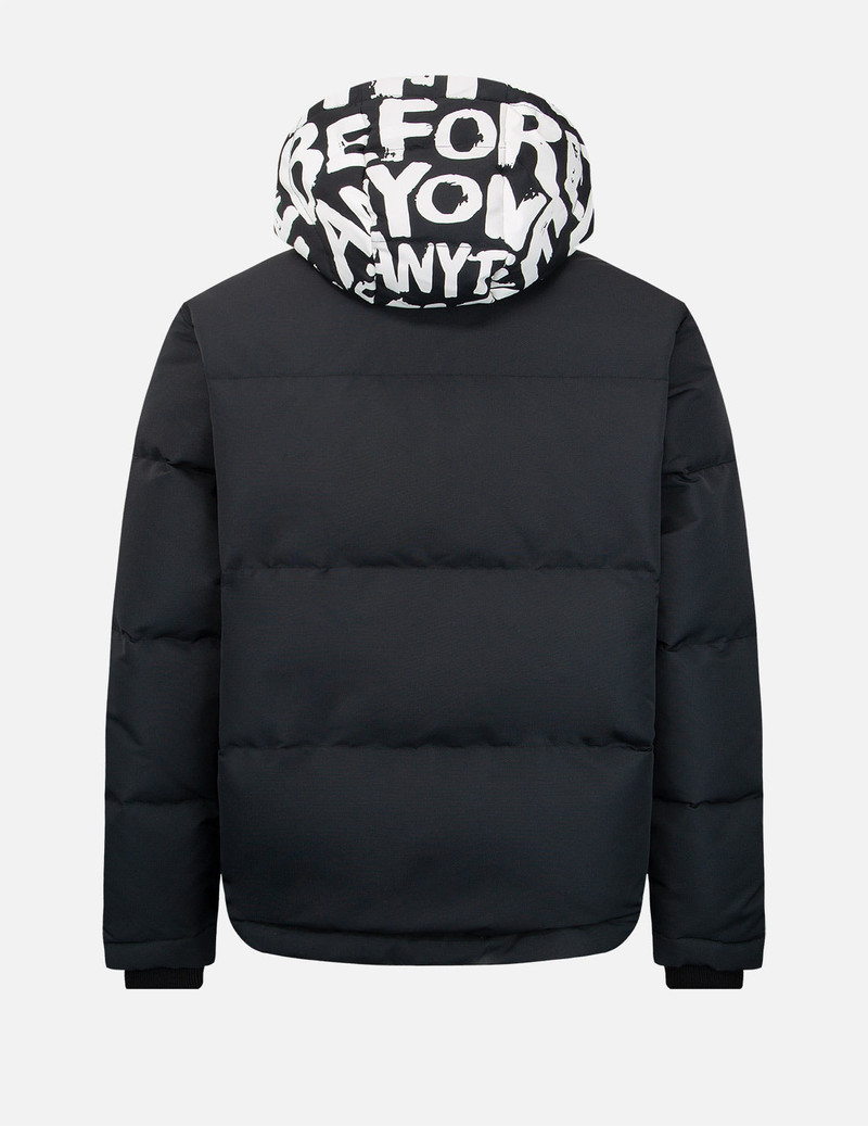 EVISU Brand Motto Print Down Jacket outlook