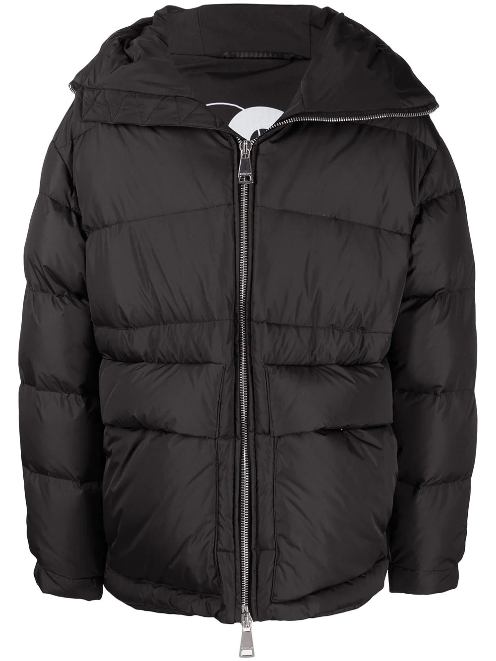 hooded zip-up padded coat - 2