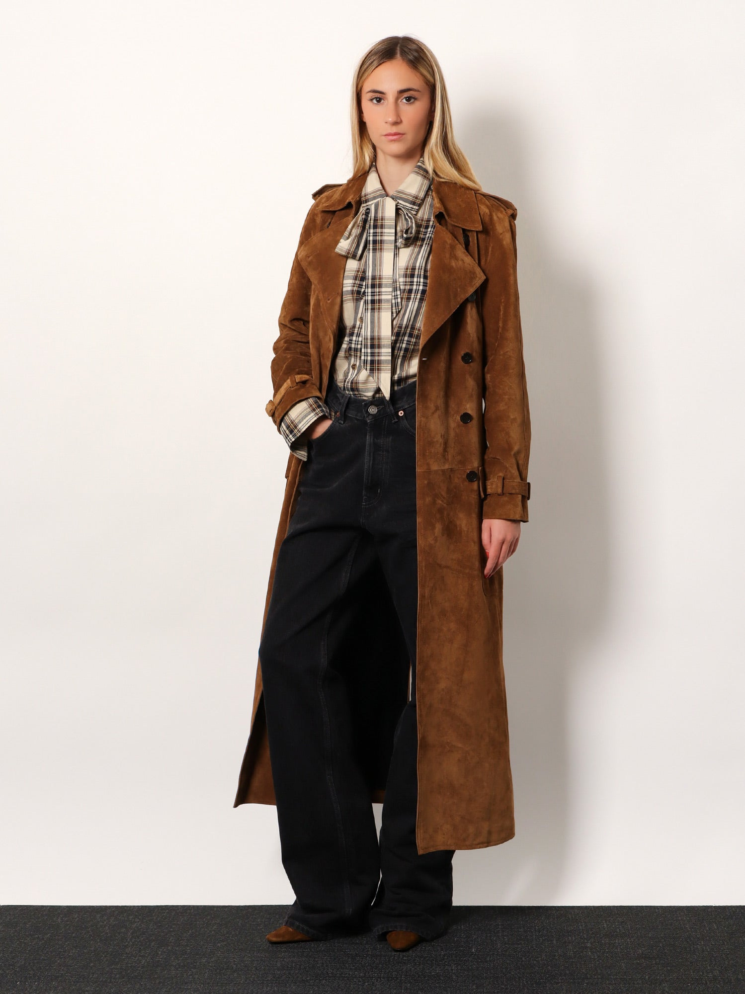 Cotton Tartan Lavallière Shirt - 2