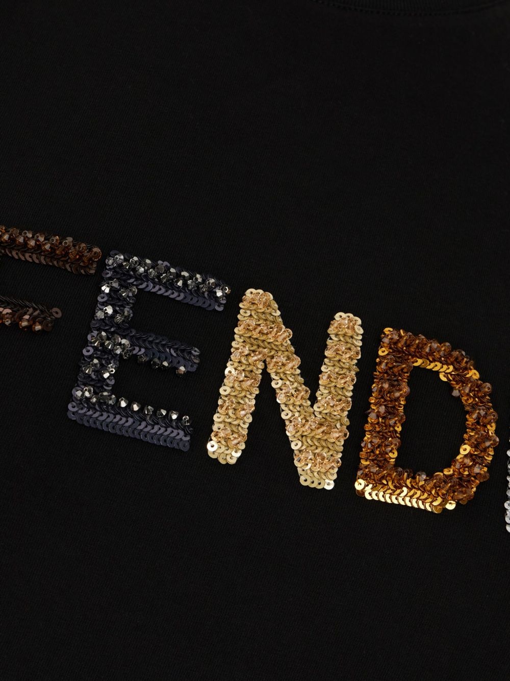 sequinned-logo T-shirt - 3