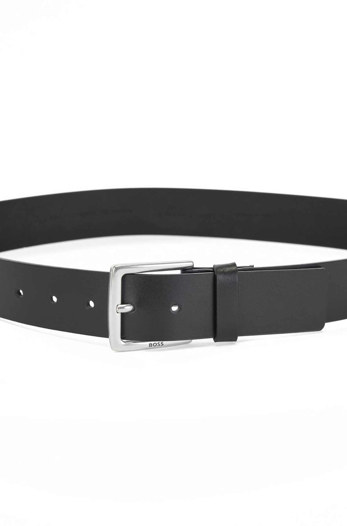 ITALIAN-LEATHER BELT WITH ANTIQUE-EFFECT HARDWARE - 5