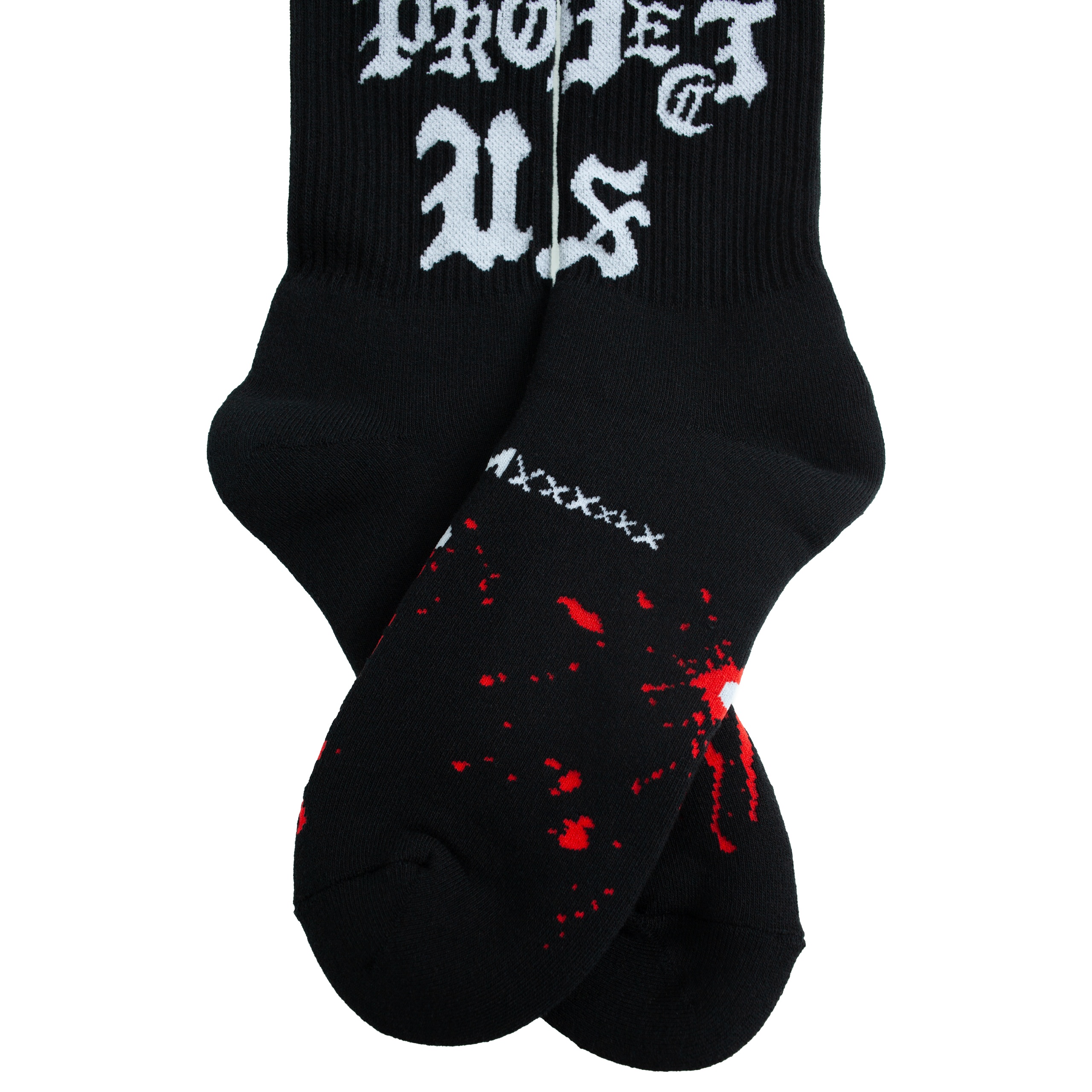 BLACK MONOPRINT SOCKS - 4