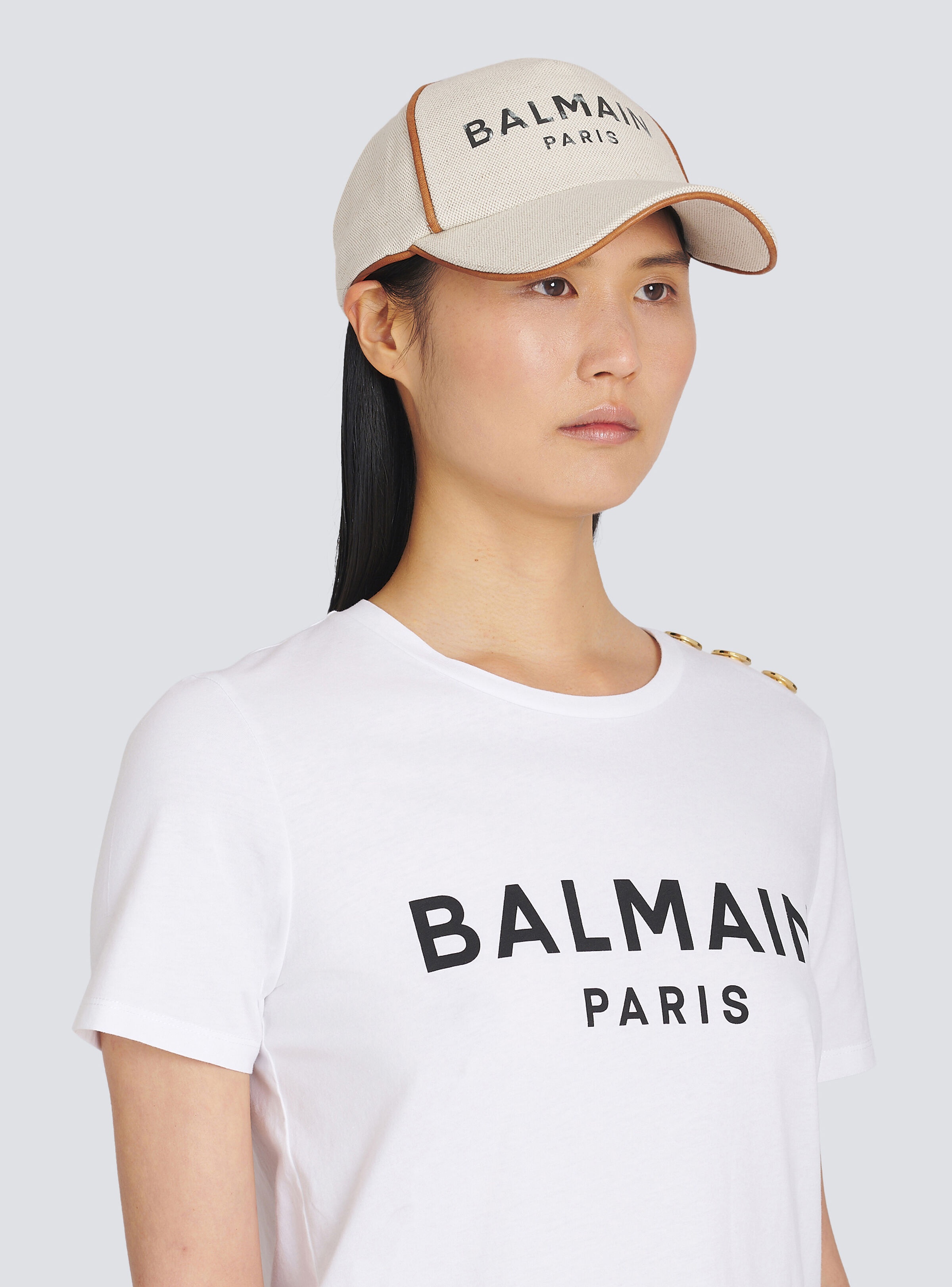 Cotton B-Army cap with Balmain logo - 2