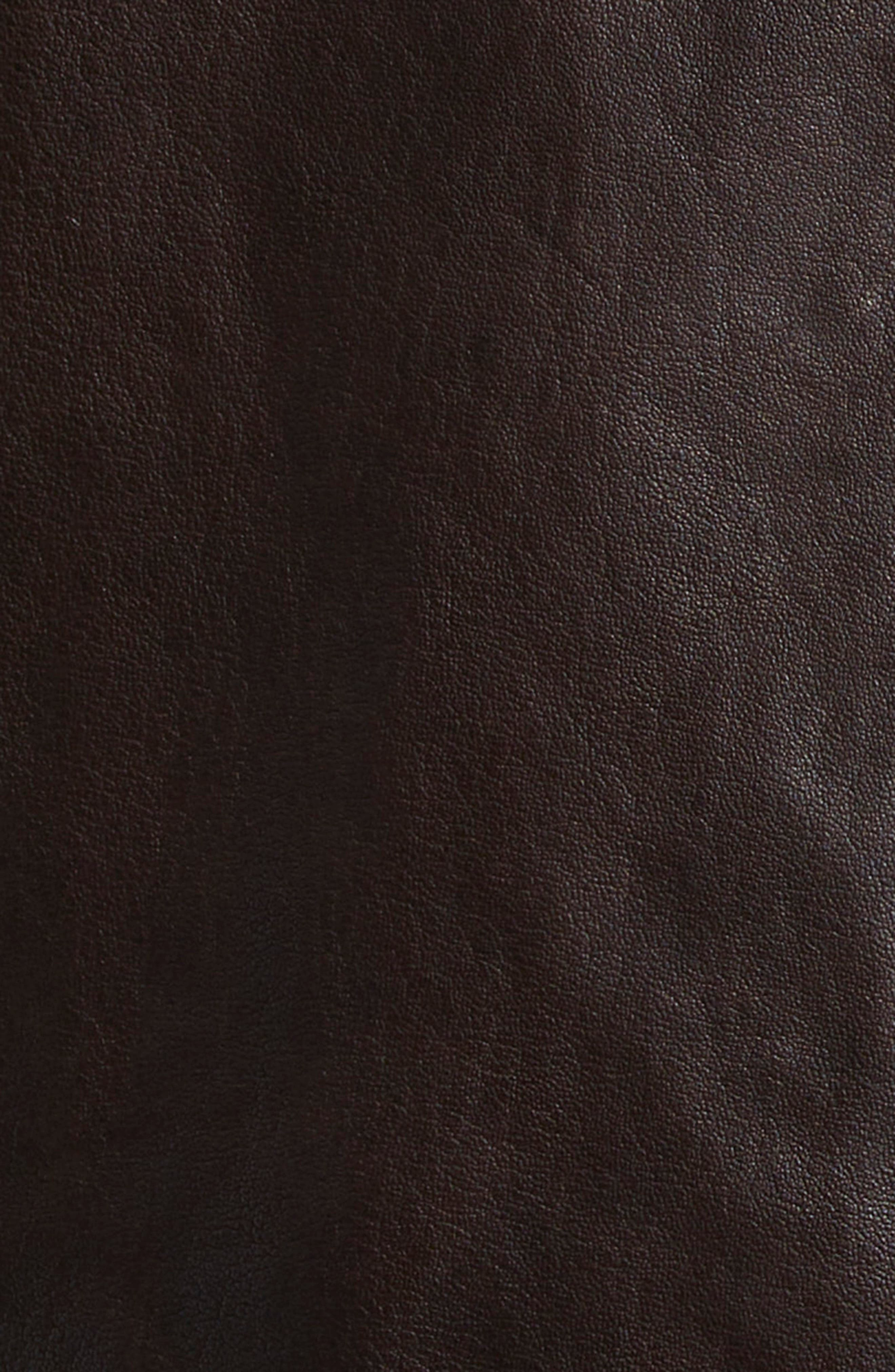 Veronica Beard Thandie Leather Dickey Jacket in Dark Chocolate at Nordstrom - 8