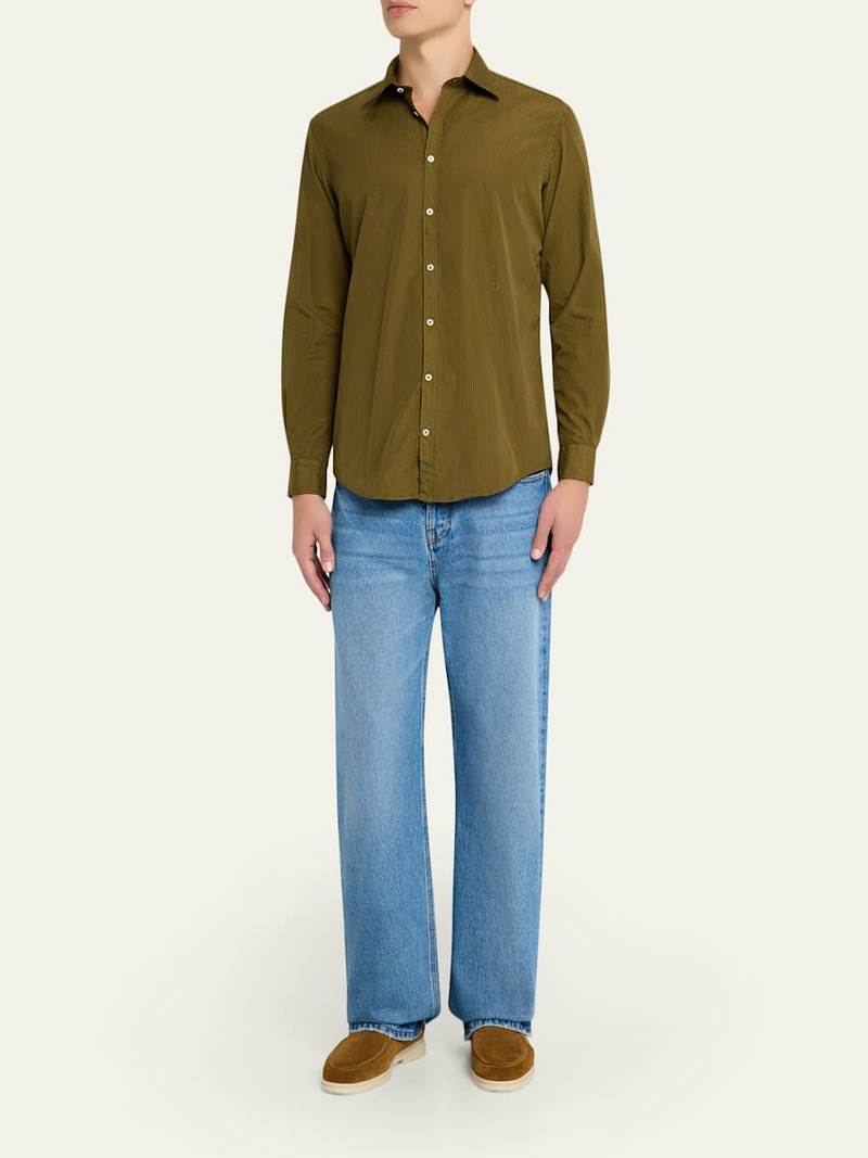 massimo alba Men's Cotton Bicolor Stripe Sport Shirt outlook