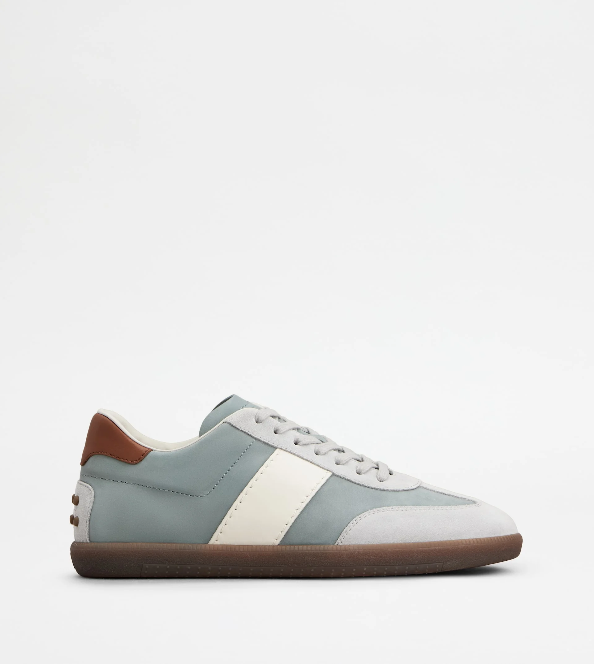 TOD'S TABS SNEAKERS IN SUEDE E NUBUCK - GREY, BROWN, WHITE - 1