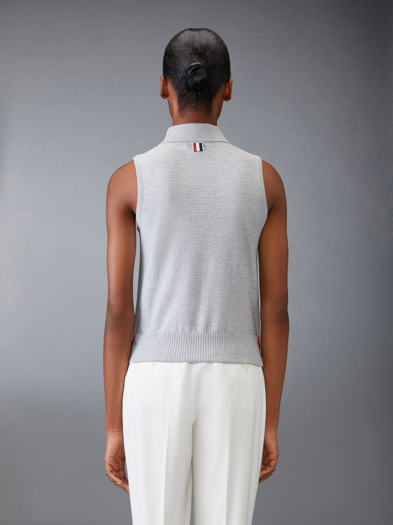 Thom Browne COTTON SILK KEYHOLE POLO outlook