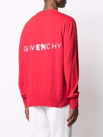 Givenchy Gothic print crew neck jumper outlook