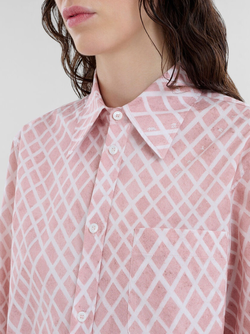 LANDSCAPES PRINT를 가진 PINK POPLIN SHIRT 4