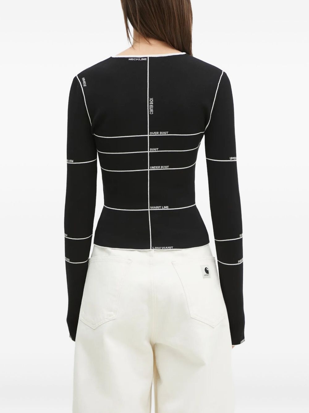 intarsia-knit top - 4