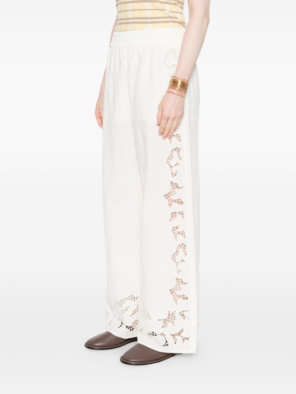 Tanya embroidered eyelet trousers - 3
