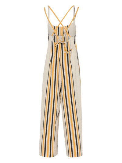 BODE Namesake striped cotton jumpsuit outlook