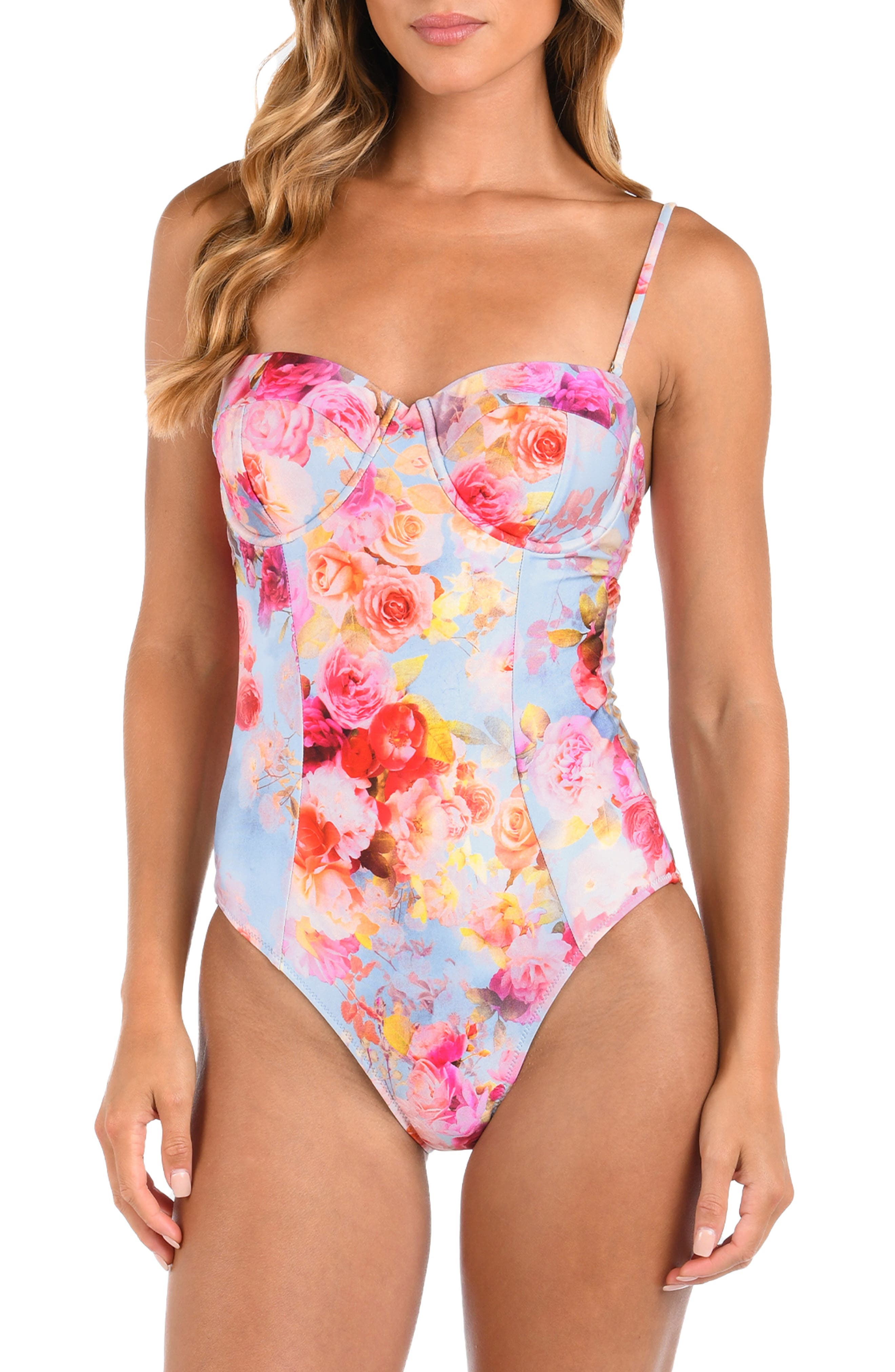 L'AGENCE Amie Soft Clound Underwire One-Piece Swimsuit in Pink at Nordstrom - 1