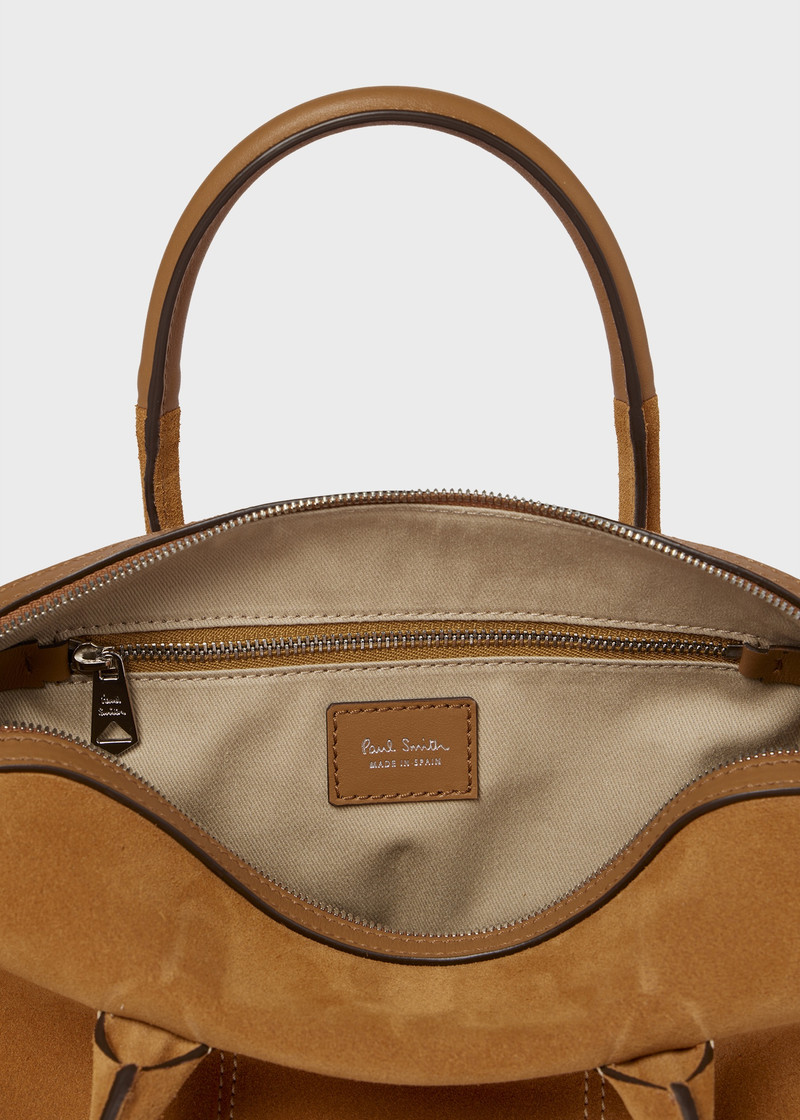 Women's Small Tan Suede 'Boston' Bag 6