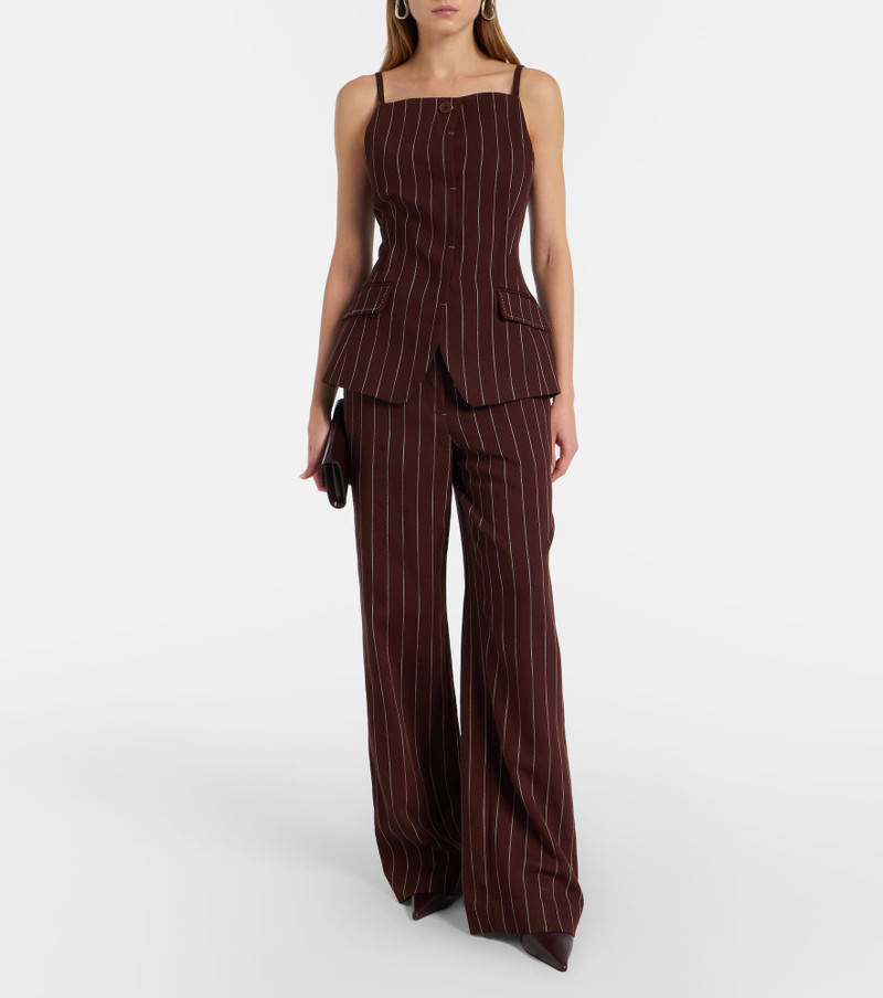 SIMKHAI Tavar pinstripe wide-leg pants outlook
