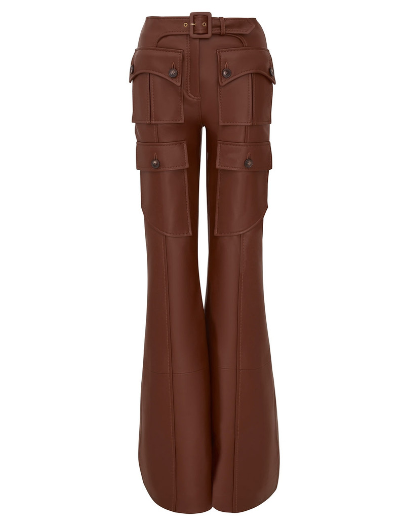 LUNA LEATHER FLARE PANT 1