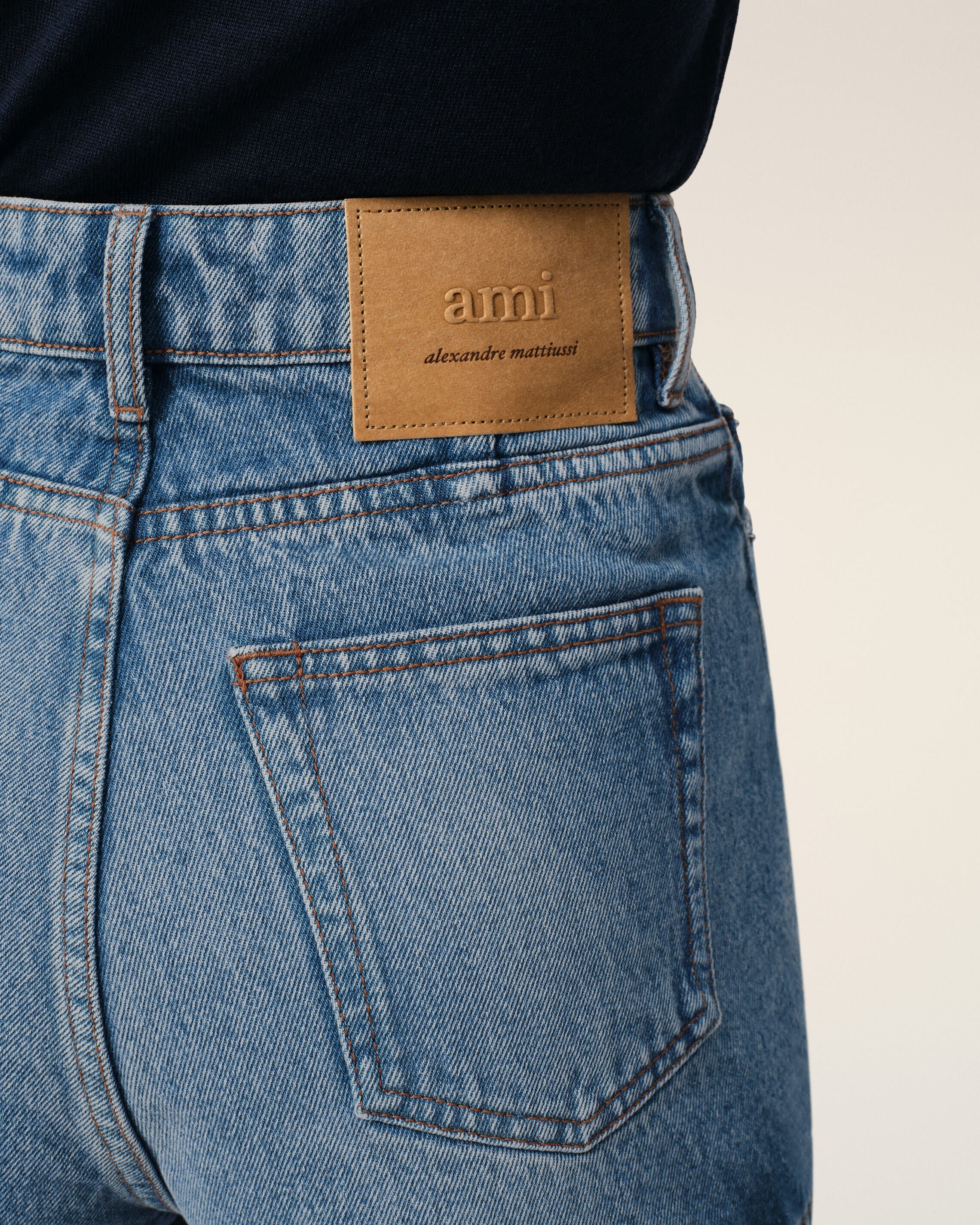 BLUE COTTON MINI SHORTS - 5