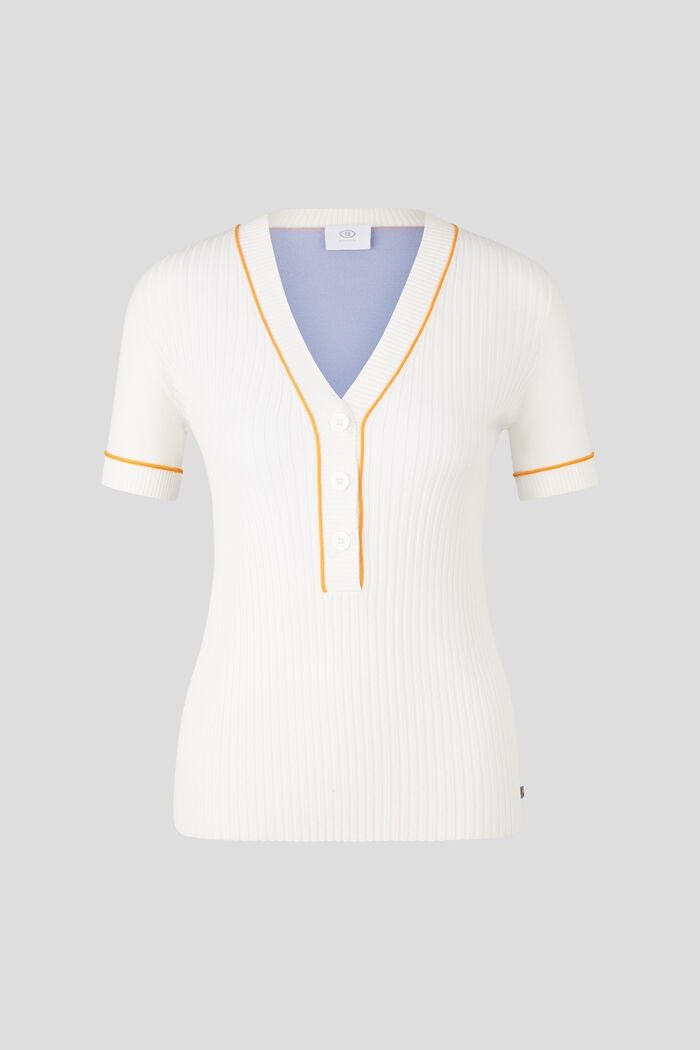 Amber Knitted top in Off-white/Lilac - 1