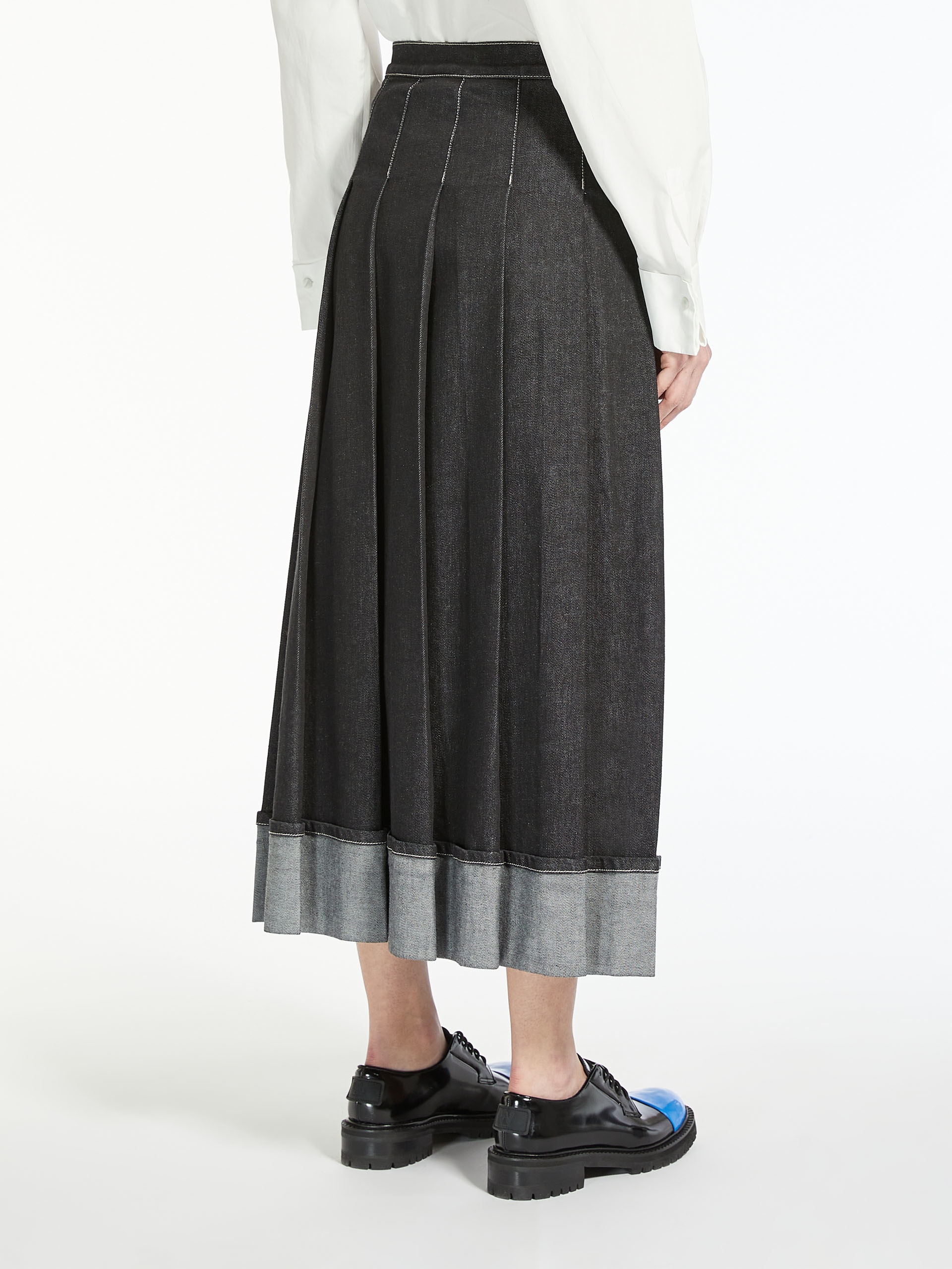Max Mara ESPOSTO Cotton denim skirt | REVERSIBLE