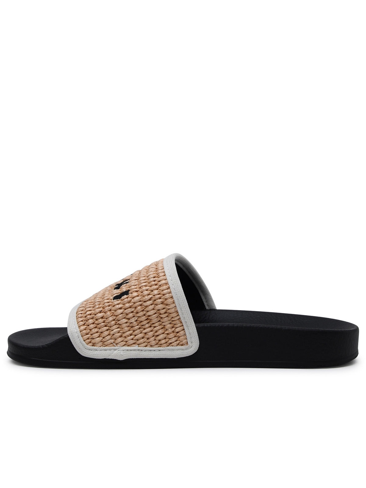 logo-print raffia pool sliders - 4