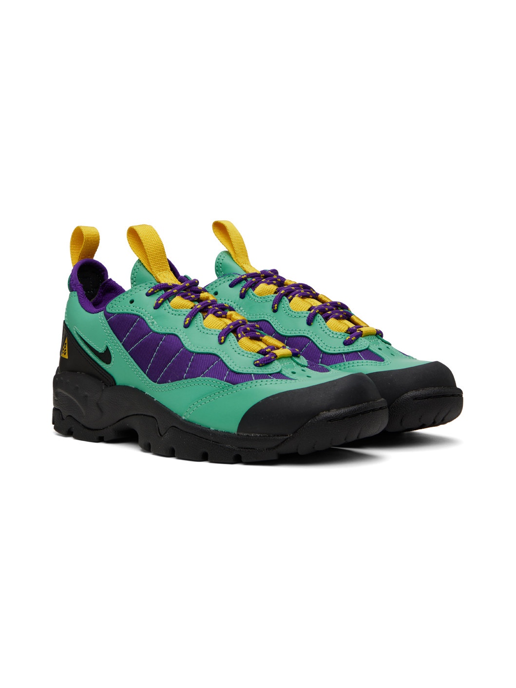 Green & Purple Air Mada Sneakers - 4