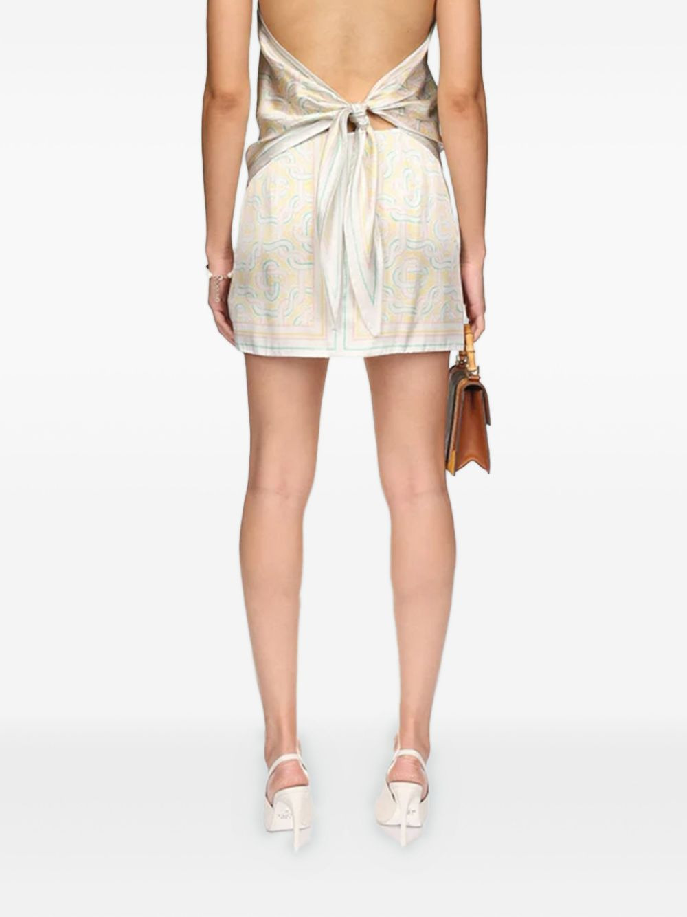 halterneck print dress - 3